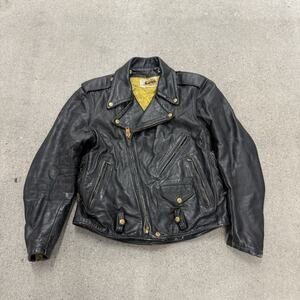 Vintage Bates California Leather Biker Jacket Mens